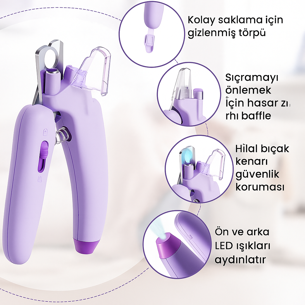 GlowPetti™ Işıklı Kedi Köpek Tırnak Makası